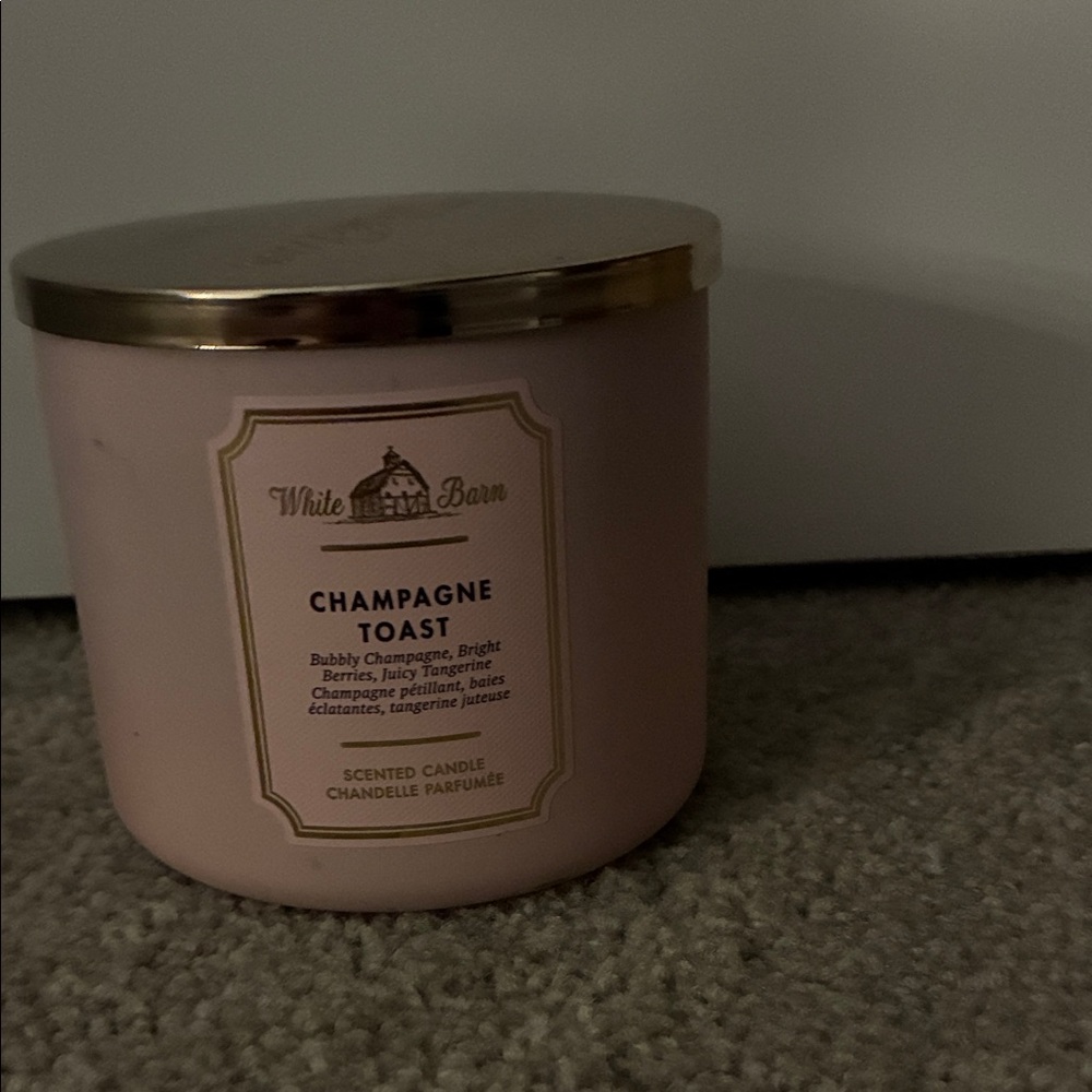 White Barn Pink Candle with Gold Lid